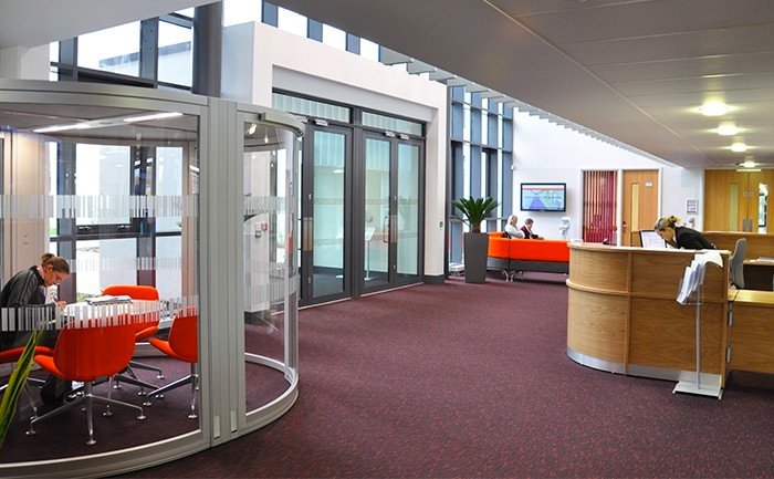 Safety Glass in a reception area
